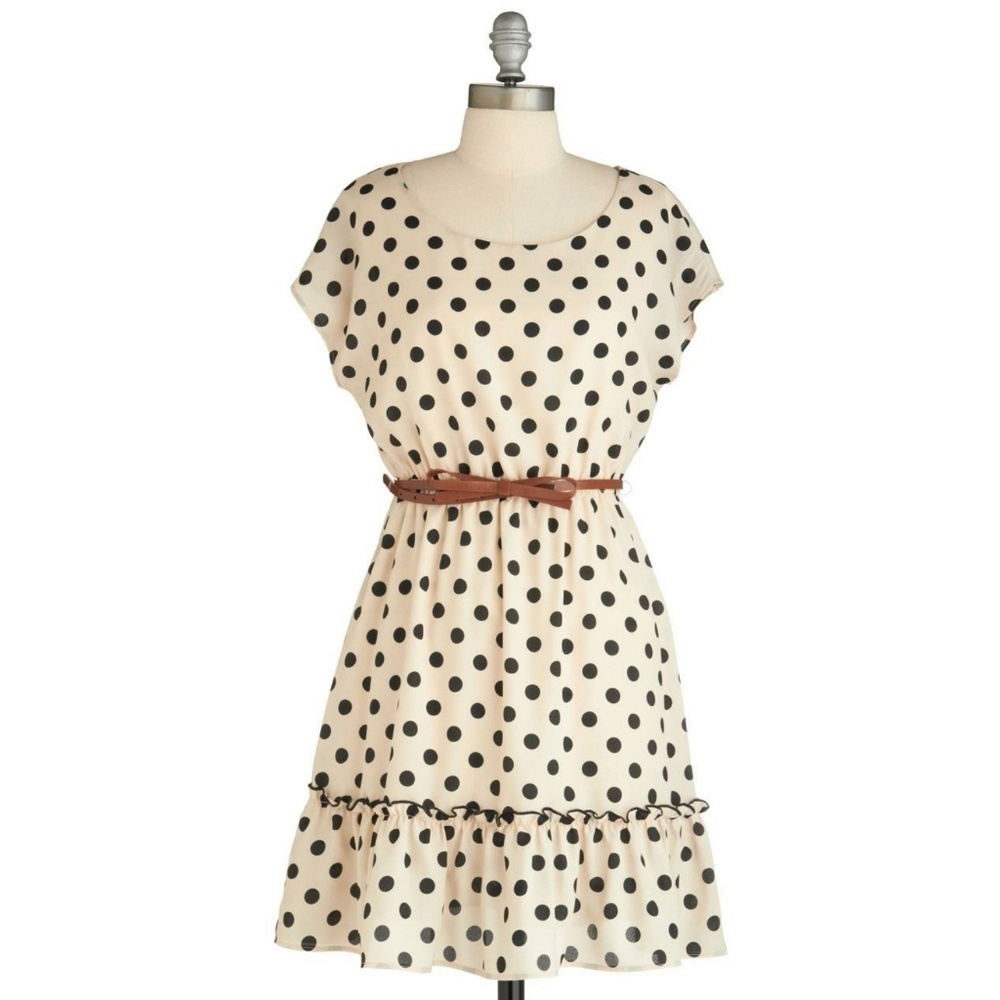 Modcloth Haute Dotty A-Line Dress